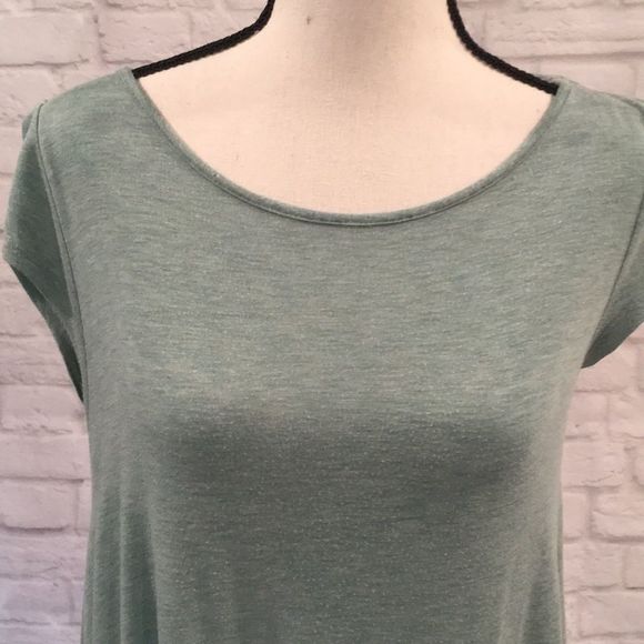 Anthropologie, Bordeaux Asymmetrical Tee in Tiffany Blue - XS; will fit S-M - Picture 3 of 8